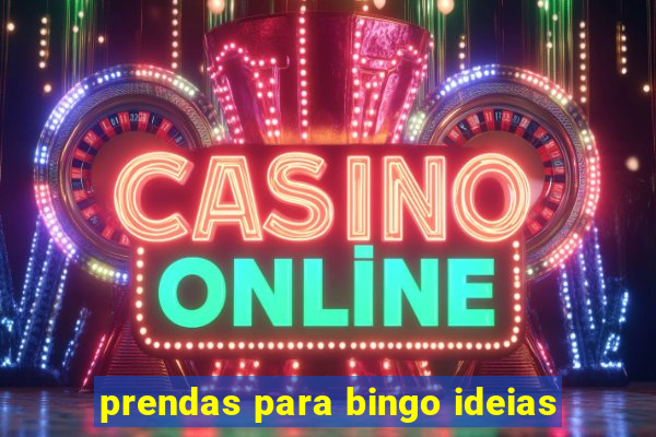 prendas para bingo ideias